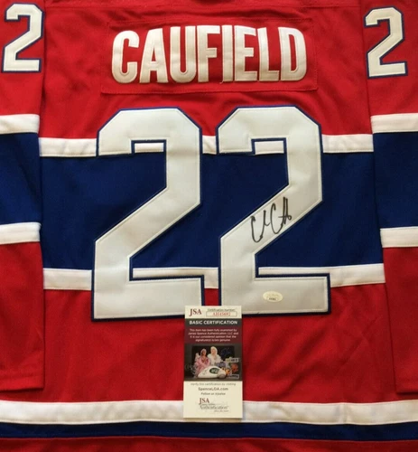COLE CAUFIELD SIGNED MONTREAL CANADIENS HOCKEY JERSEY JSA COA