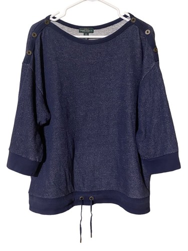 Maglione donna LRL Lauren Jeans Co maniche 2x 3/4 spalle bottoni cravatta fondo - Foto 12 di 17
