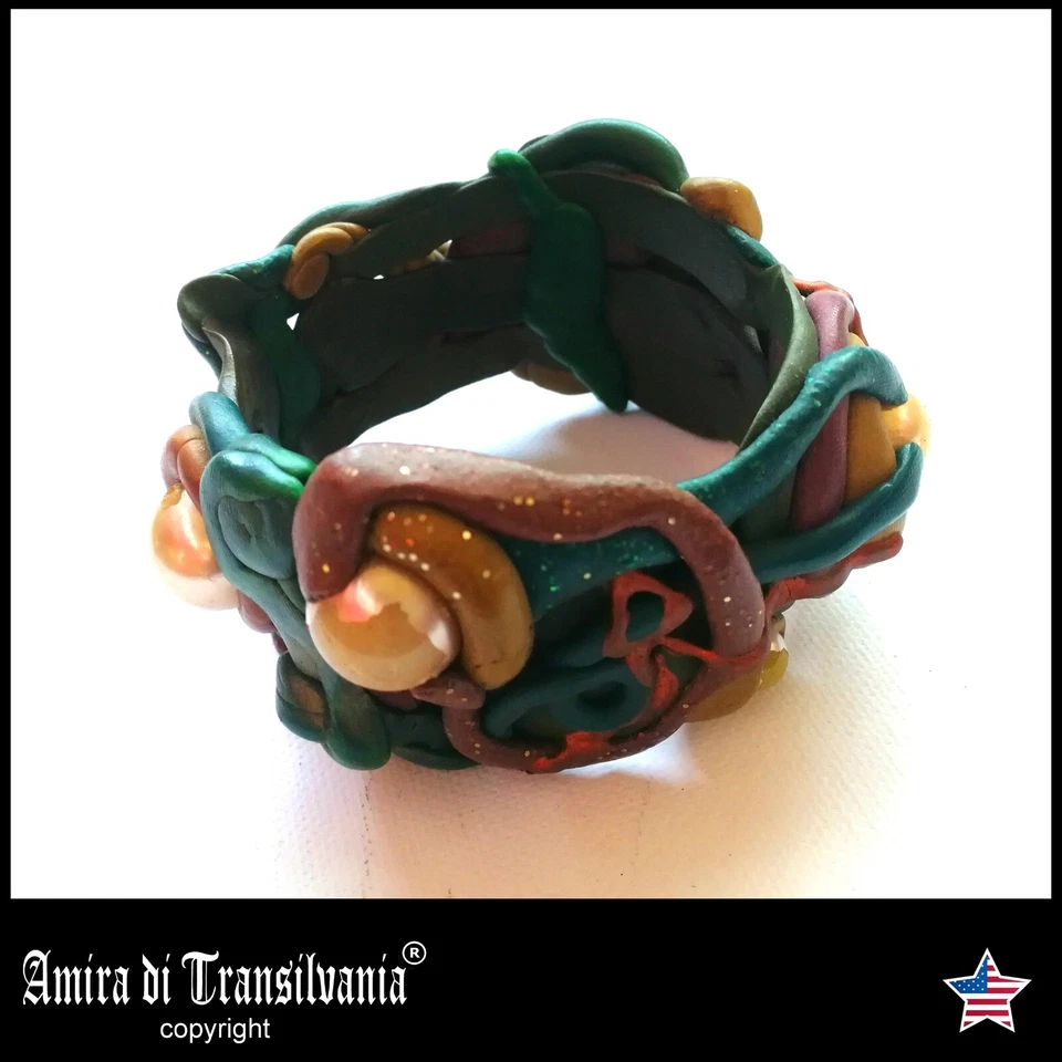 Rigid Bracelet Armlet Jewelry Woman Natural Tone Branch Intertwined Luxury Brand - Image 2 of 4