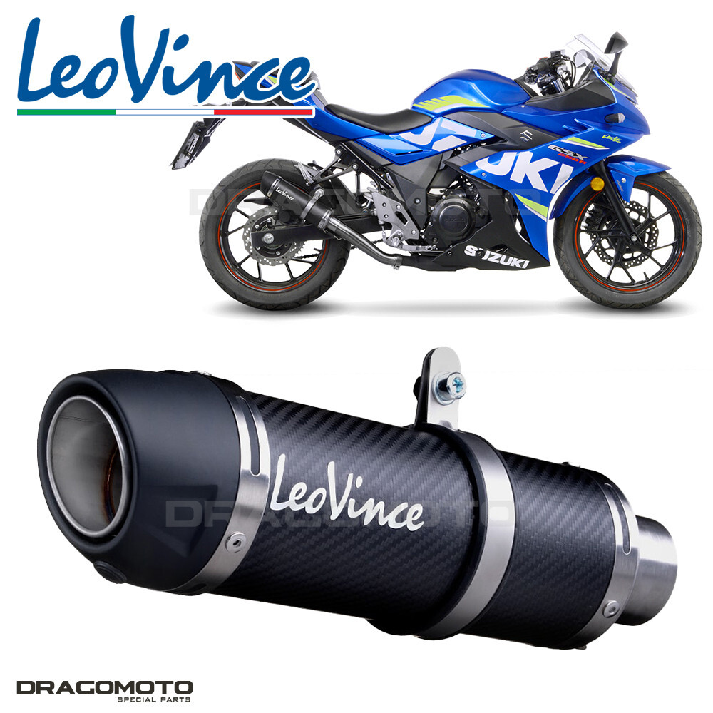 Échappement Leovince GP Corsa carbone mat haut de gamme pour Suzuki GSX 250 R ABS