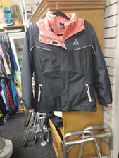 Gerry Black/pink Full Zip 3 In 1 Jacket W/zip In Poly Liner Womens Size 14/16