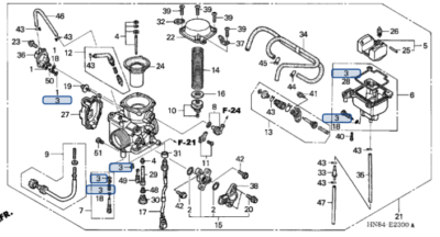 Set Guarnizioni Carburatore Per HONDA EG650, EM650, EX650, G100, GX100 - Foto 7