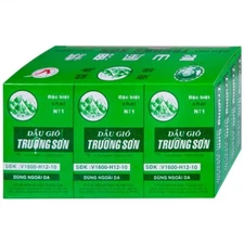 Truong Son Medicated Oil 6ml 0.20oz Cold Flu Cough Headache Vietnam (Pack 12)