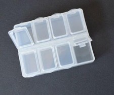 20pcs clear bead Storage Plastic BOX useful mini multi-purpose Case with 8 slots