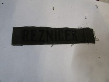 MILITARY PATCH NAME TAPE SEW ON OD GREEN COMBAT USED WITH REZNICEK
