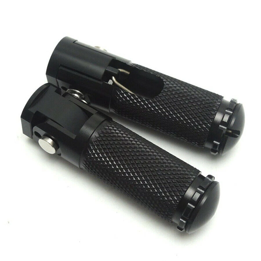 Универсальный черный алюминиевый складной задний комплект подножек для мотоцикла квадроцикла с ЧПУ 2 шт. - Изображение 3 из 4