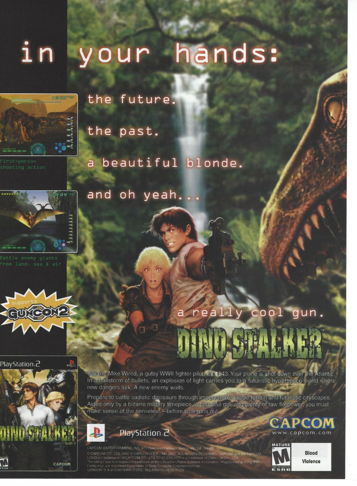 Dino Stalker Print Ad/Poster Art Playstation 2 PS2