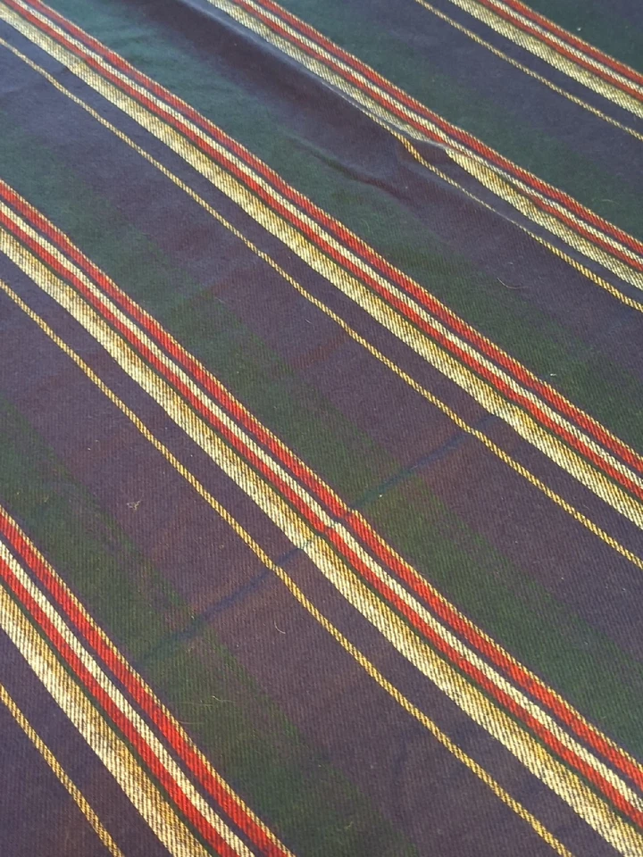 Tela a rayas azules gruesas para tapicería 53x42" franela como tweed peso Foto 4 de 4