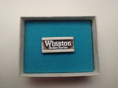 VTG RJR TC Reynolds Tobacco Co Etched Winston Rodeo Series Pin 1982