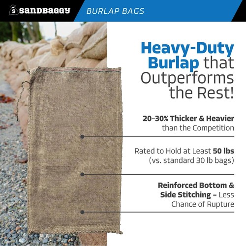 200 14x26 Burlap Bags, Burlap Sacks, Sandbags, Gunny Sack, Potato Sacks, Sack - Picture 6 of 14