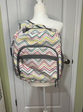 Thirty-One Chevron Sling Backpack One Shoulder Lap Top Compartment Party Punch