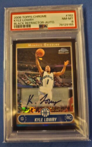 KYLE LOWRY 2006 topps chrome black refractor ROOKIE AUTO! PSA 8 - Picture 1 of 2