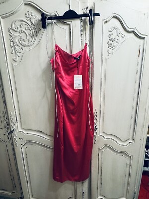 BNWT Silky Satin backless Hot Pink Party Cami Cocktail Dress 10 Midi Missguided | eBay UK BNWT Silky Satin backless Hot Pink Party Cami Cocktail Dress 10 Midi Missguided | eBay UK