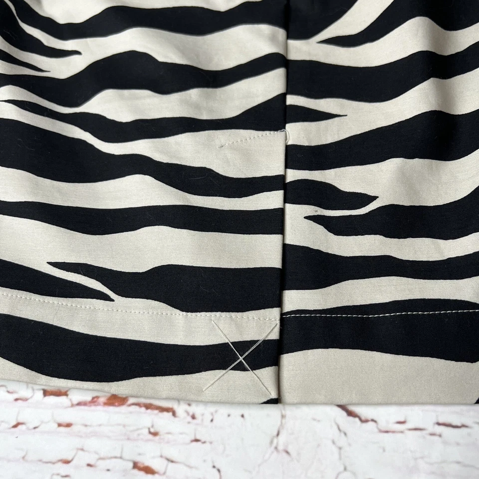 Falda forrada a lápiz MERONA talla 8 estampado de cebra ELASTIZADA por encima de la rodilla beige negra Foto 4 de 4