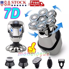 7D Electric Head Shaver for Bald Men,Upgrade 9-in-1 Floating Head Shaver Wet/Dry