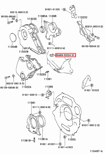 Genuine LandCruiser 80 75 70 78 Series 1HZ 1KZ 1PZ 1HD Timing Belt Cover Clip - Picture 4 of 20