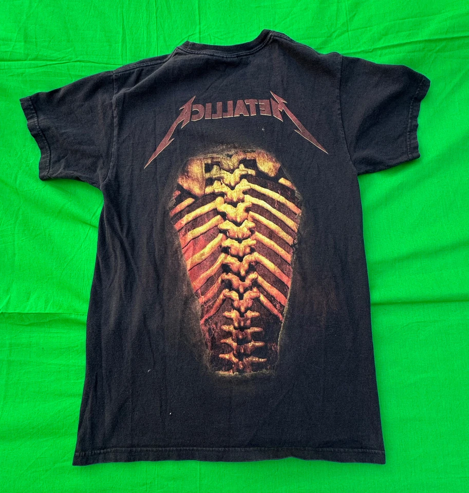 Vintage RARE Metallica BODY SKELETON Men's Double Sided T-Shirt Size S. - Image 2 of 4