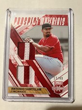 2019 Elite Extra Edition Dual Prospect Materials Red #3 Antonio Santillan 17/49