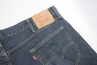 Levi's 504 Regular Straight Leg Denim Blue Jeans Mens Size 42 x 32