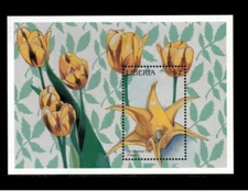 Liberia 1997 - Flowers - Souvenir Stamp Sheet - Scott #1268 - MNH