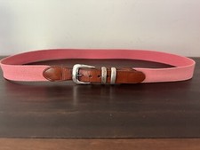 Vintage Leather Man Ltd. CT Top Grain Leather Surcingle Belt PINK 42 Made in USA