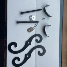 House Guard Hardware 7" Window Shutter Dogs (set of 2) Dog S-Hooks black finish