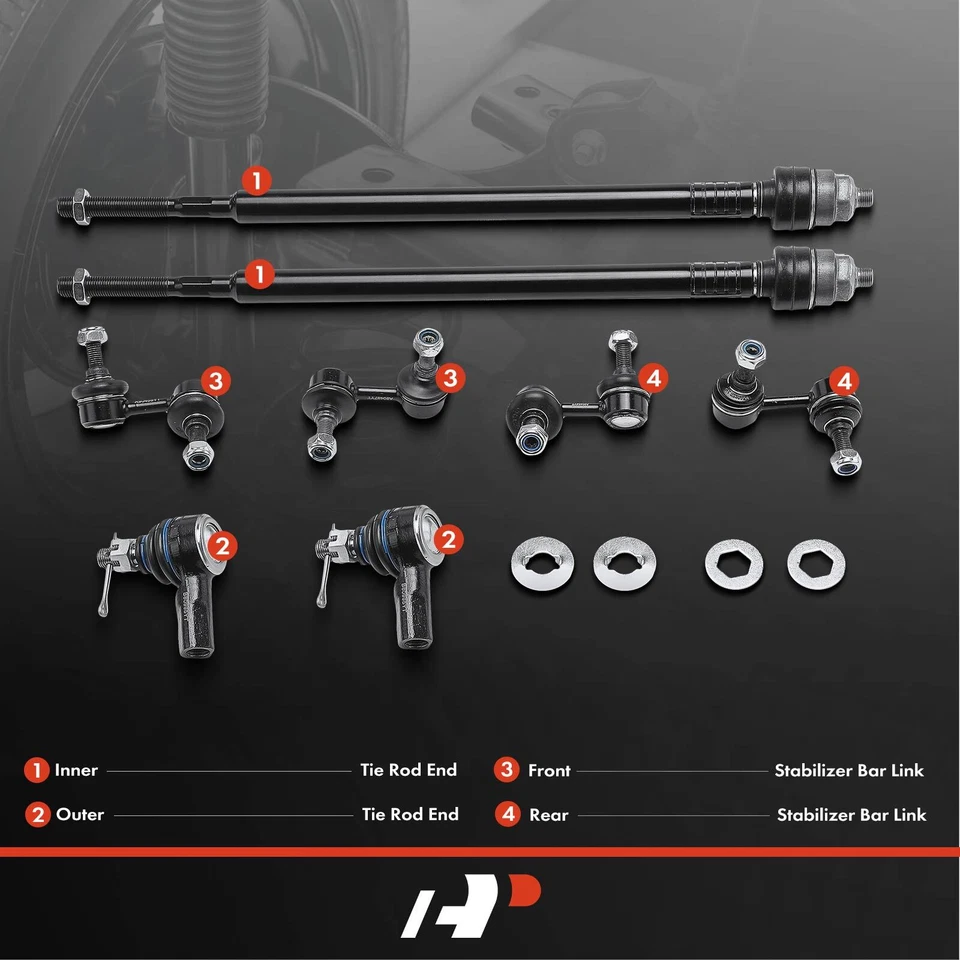 Barra estabilizadora A-Premium 8x extremo de barra estabilizadora delantera trasera para Acura RSX 2002-2006 2,0 L Foto 2 de 4