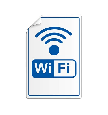 Folienschild WiFi - WLAN 130x90 mm Türaufkleber Piktogramm WiFi Nr.43707 - Bild 1 von 2