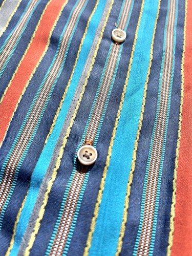 Robert Graham Limited Edition Colorful Striped Long Sleeve Button Up Shirt XL - Picture 5 of 8