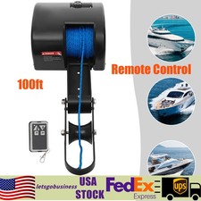 35lbs Electric Anchor Winch Boat Marine Winch With Remote Controlanchor Roller