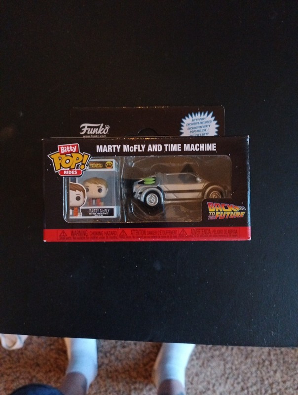Funko Bitty POP! Rides: MARTY McFLY & TIME MACHINE (Delorean) Open Box