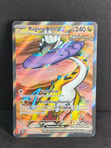 Pokemon Raging Bolt ex 196/162 Temporal Forces Ultra Rare Full Art Holo - 第 1/2 張圖片