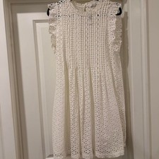 NWT Madewell cotton white eyelet dress summer preppy chick feminine bridal