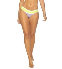 NWT Pilyq Lavender Colorblock S Banded Cheeky Bikini Swim Bottoms 99196