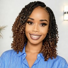 Goddess Box Braids Crochet Hair 12 Inch Bohemian
