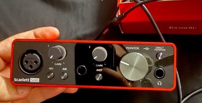 Focusrite Scarlett Solo USB Audio Interface (Gen 3) Opened but never used 