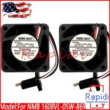 2PCS Inverter Cooling Fan For NMB 1608VL-05W-B69 3-Wires 24VDC 0.13A 40 40 20mm