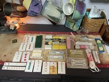 Vintage Lot Of Sewing Supplies - Buttons La Mode Fritz Wrights Prestige T12