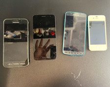 Apple iPhone Samsung Galaxy Mixed Smartphone Lot - 4 Phones FOR PARTS no SIM