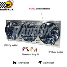 Three Radiator Fan Fit To Jeep Cherokee Comanche Xj 2.5l 4.0l 1991-2001 Aluminum Three Radiator Fan Fit To Jeep Cherokee Comanche Xj 2.5l 4.0l 1991-2001 Aluminum
