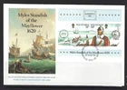 ISLE of MAN Sc #311a FDC, Myles Standish of the Mayflower, Lot #506