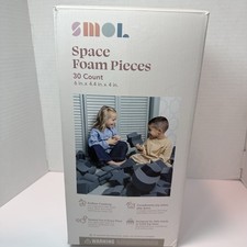 Smol Space Foam Pieces 30 Count Kids Sensory Play Shapes 6x4.4x4 Open Box