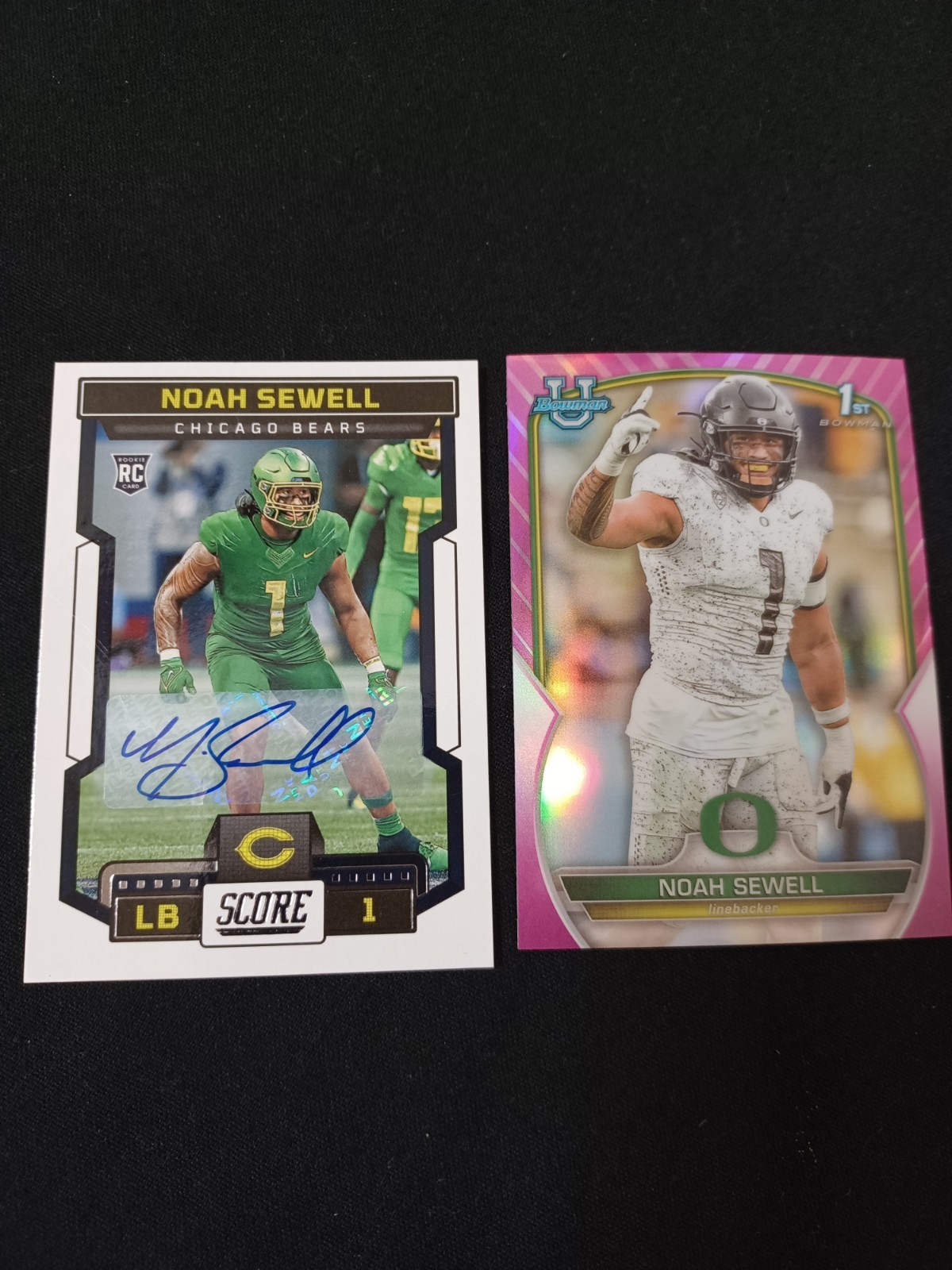2023 Score Rookies Signatures Noah Sewell #396 Rookie Auto RC