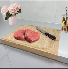 Image of bamboo wood stand kitchen chopping boards 100% Organic 45 X 34 X 3.5