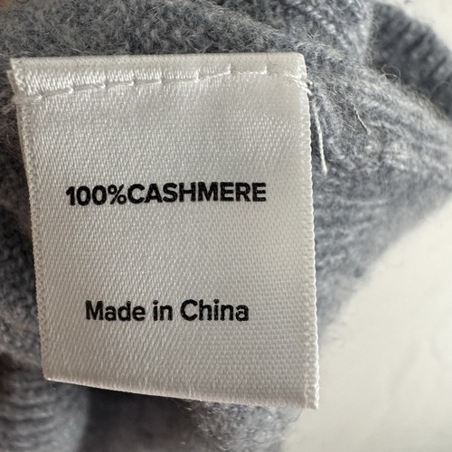 Evereve Size M Gray Cecilia V-Neck 100% Cashmere Pullover Sweater Minimalist - Picture 4 of 8