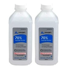 Swan Isopropyl Alcohol 70 , First Aid Antiseptic, 16 Fl oz Pack of 2