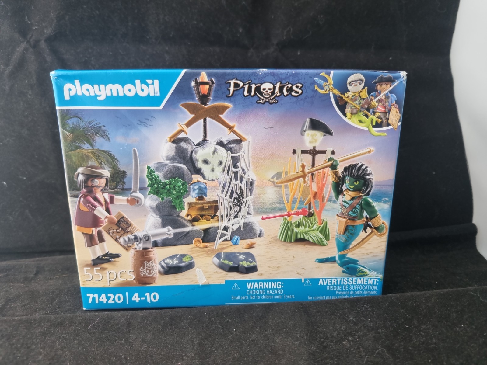 PLAYMOBIL 71420 Pirates: Pirate vs. Deeper – Treasure Hunt Kids Action Game Set