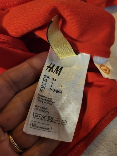 Divided H&M BAYWATCH Bathing Suit Womens Size 4 Red One Piece - Picture 6 of 9