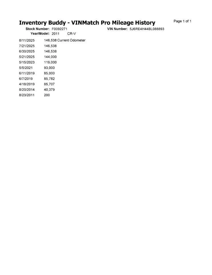 2011 年本田 CR-V 乘客后窗调节器电动原始设备制造商二手 147K 英里 — 第 3/4 张图片