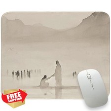 Christian Jesus Mouse Pad Yellow Religious Desk Mat Gifts